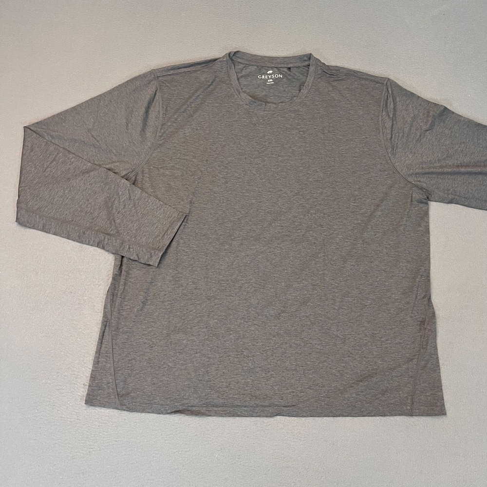 Greyson Shirt Tee T-Shirt Guide Sport Mens 2XL Logo Wolf Gray Nylon Spandex Golf